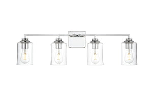 Elegant Lighting - LD7314W32CH - Four Light Bath Sconce - Ronnie - Chrome and Clear