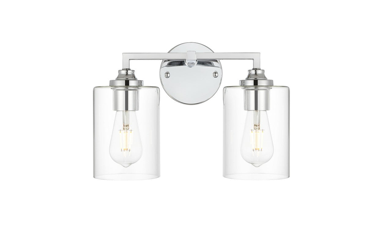 Elegant Lighting - LD7315W14CH - Two Light Bath Sconce - Mayson - Chrome And Clear