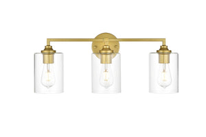 Elegant Lighting - LD7315W23BRA - Three Light Bath Sconce - Mayson - Brass And Clear