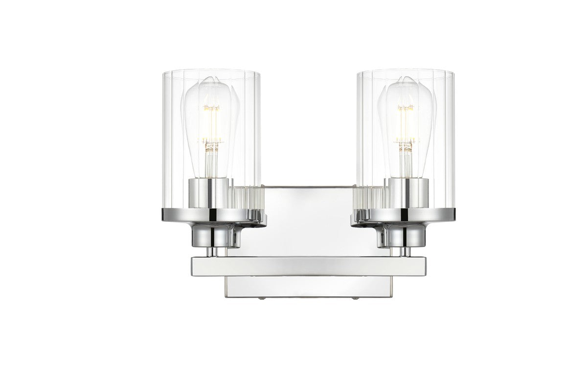 Elegant Lighting - LD7316W12CH - Two Light Bath Sconce - Saanvi - Chrome And Clear