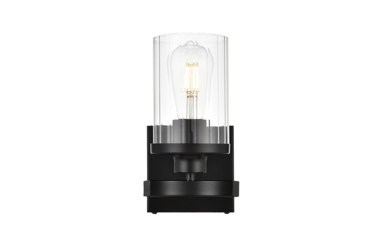 Elegant Lighting - LD7316W5BLK - One Light Bath Sconce - Saanvi - Black And Clear