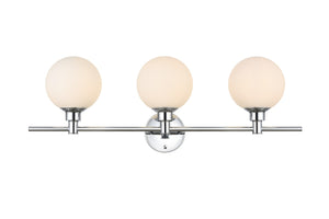 Elegant Lighting - LD7317W28CH - Three Light Bath Sconce - Cordelia - Chrome And Frosted White