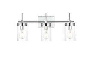 Elegant Lighting - LD7319W24CH - Three Light Bath Sconce - Benny - Chrome And Clear