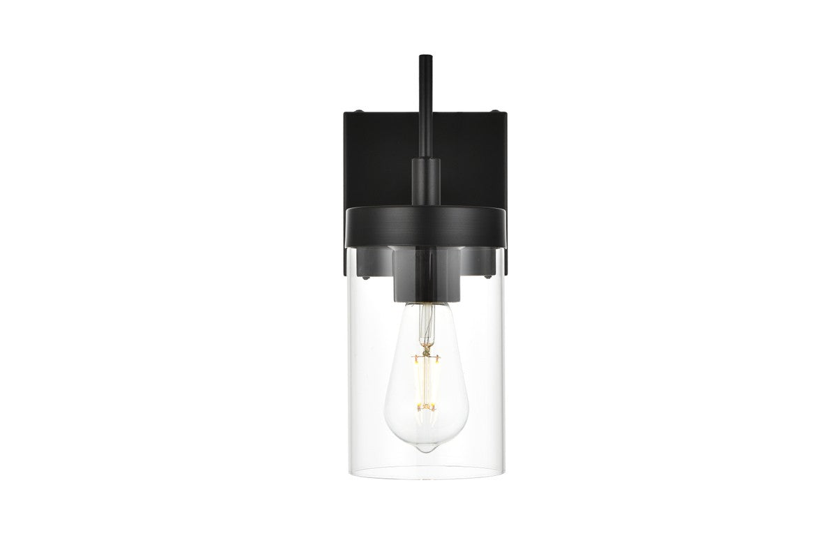 Elegant Lighting - LD7319W5BLK - One Light Bath Sconce - Benny - Black And Clear