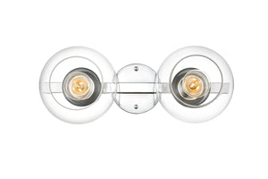 Elegant Lighting - LD7320W17CH - Two Light Bath Sconce - Rogelio - Chrome And Clear