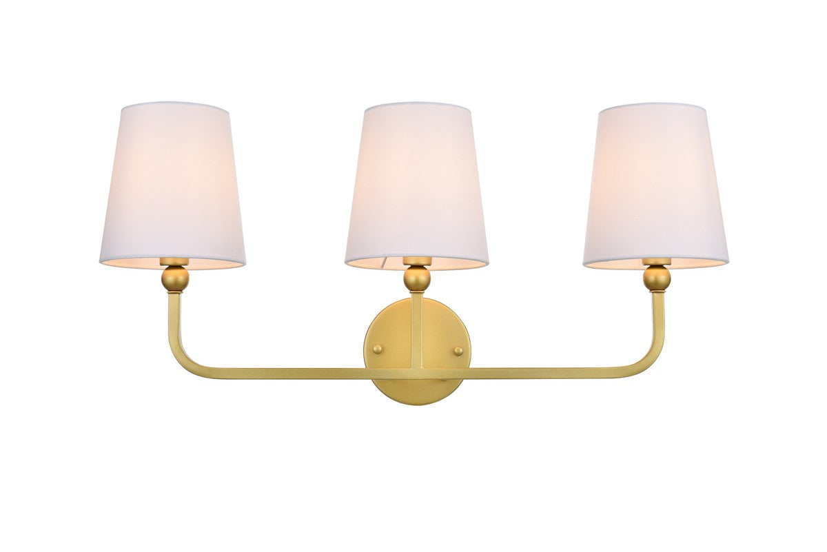 Elegant Lighting - LD7322W26BRA - Three Light Bath Sconce - Colson - Brass And Clear