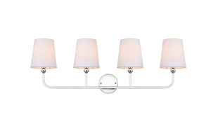 Elegant Lighting - LD7322W36CH - Four Light Bath Sconce - Colson - Chrome And Clear