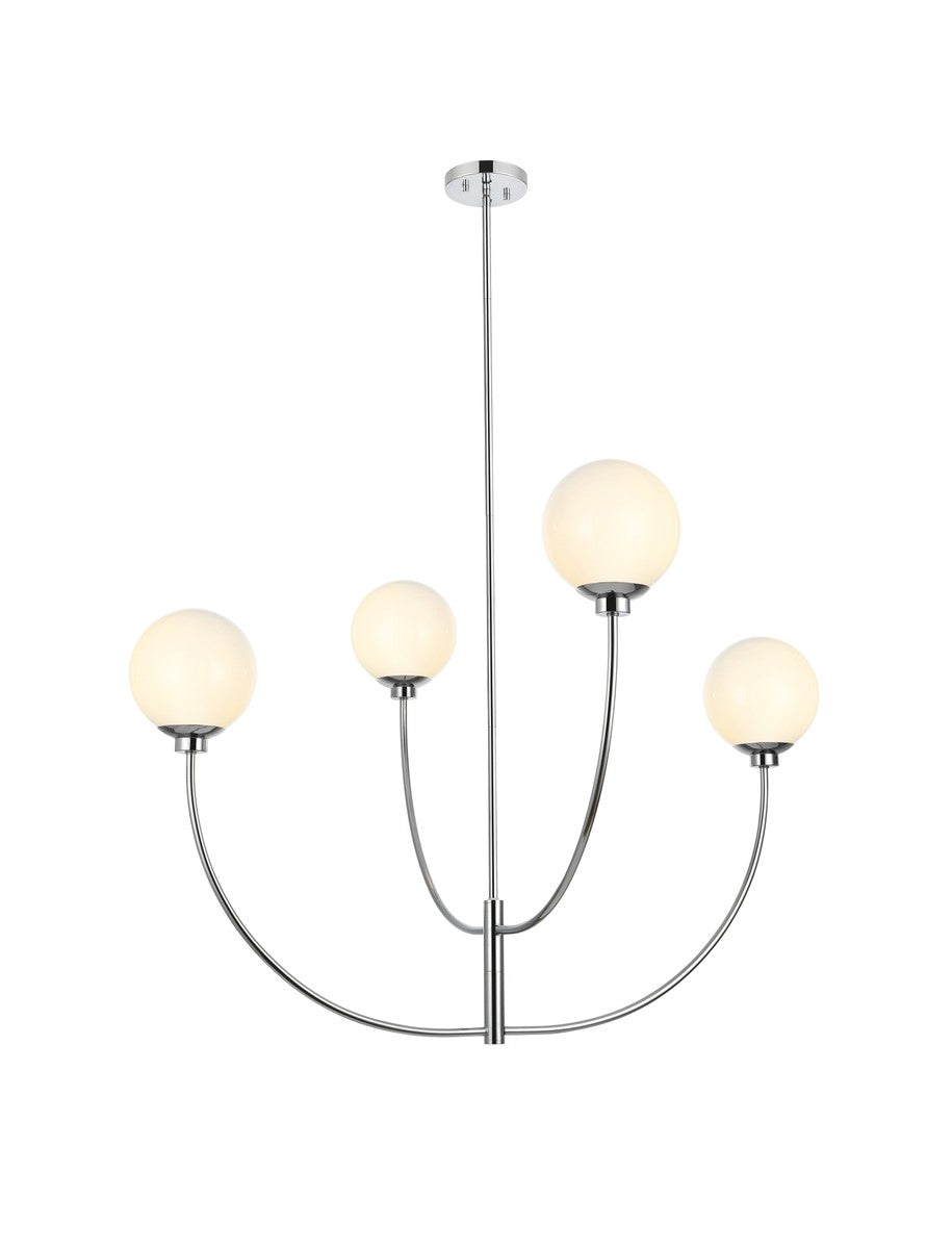 Elegant Lighting - LD814D42C - Four Light Chandelier - Nyomi - Chrome