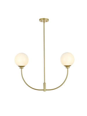 Elegant Lighting - LD816D30BR - Two Light Chandelier - Nyomi - Brass