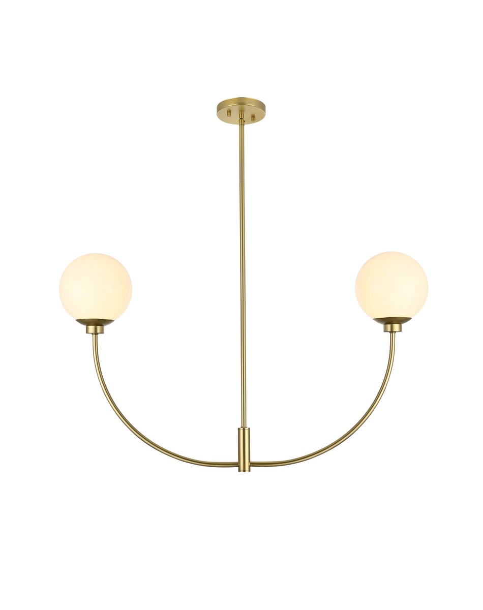 Elegant Lighting - LD816D36BR - Two Light Chandelier - Nyomi - Brass