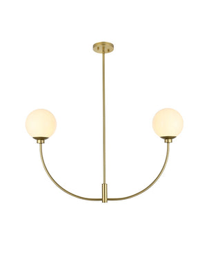 Elegant Lighting - LD816D36BR - Two Light Chandelier - Nyomi - Brass