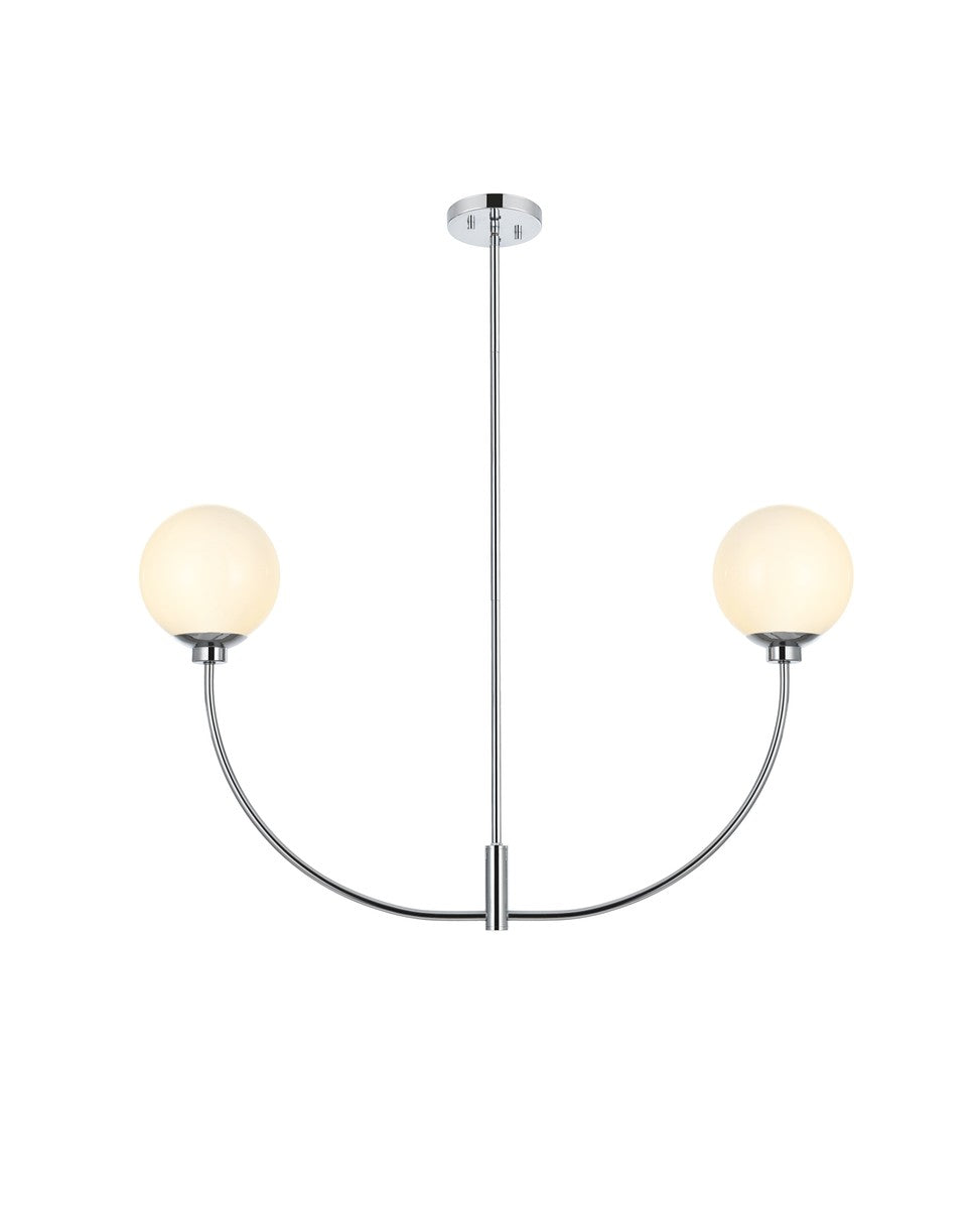 Elegant Lighting - LD816D36C - Two Light Chandelier - Nyomi - Chrome