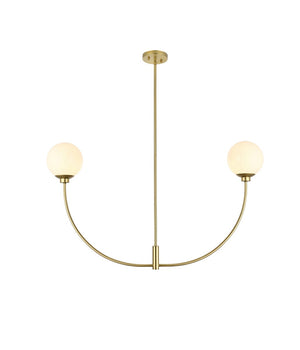 Elegant Lighting - LD816D42BR - Two Light Chandelier - Nyomi - Brass