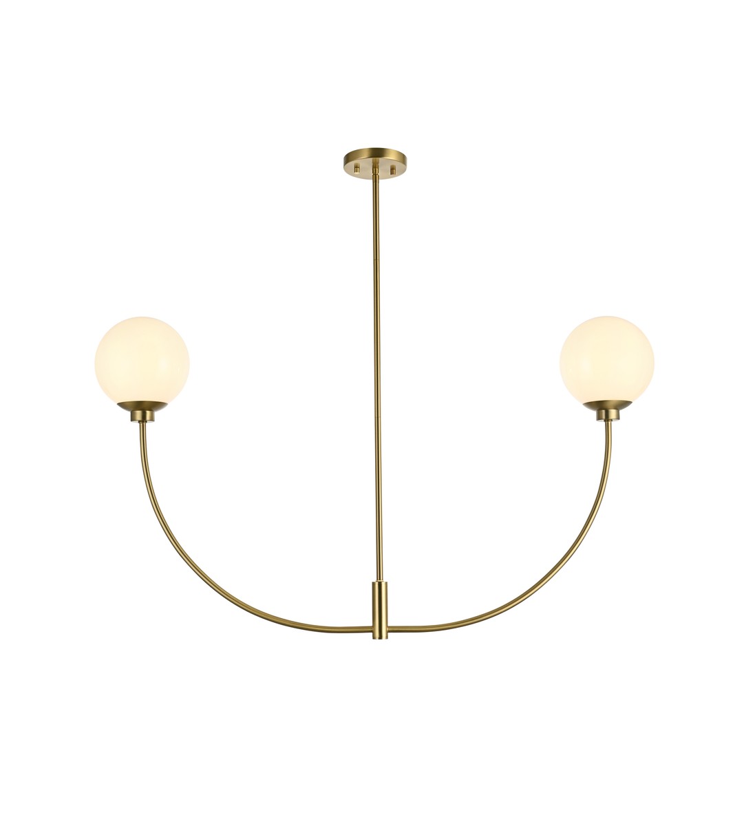 Elegant Lighting - LD816D42SG - Two Light Chandelier - Nyomi - Satin Gold