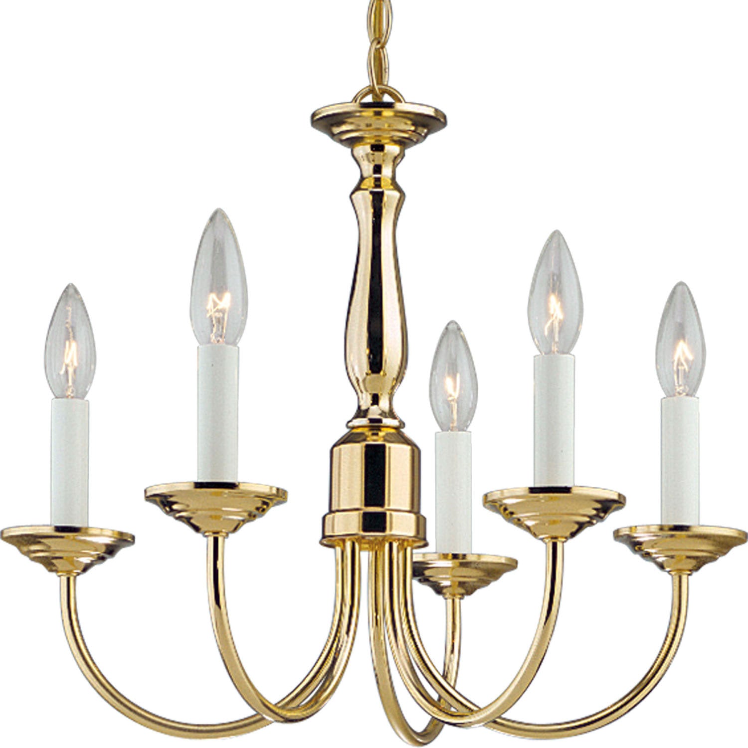 Progress Lighting - P4009-10 - Five Light Chandelier - Five Light - Polished Brass