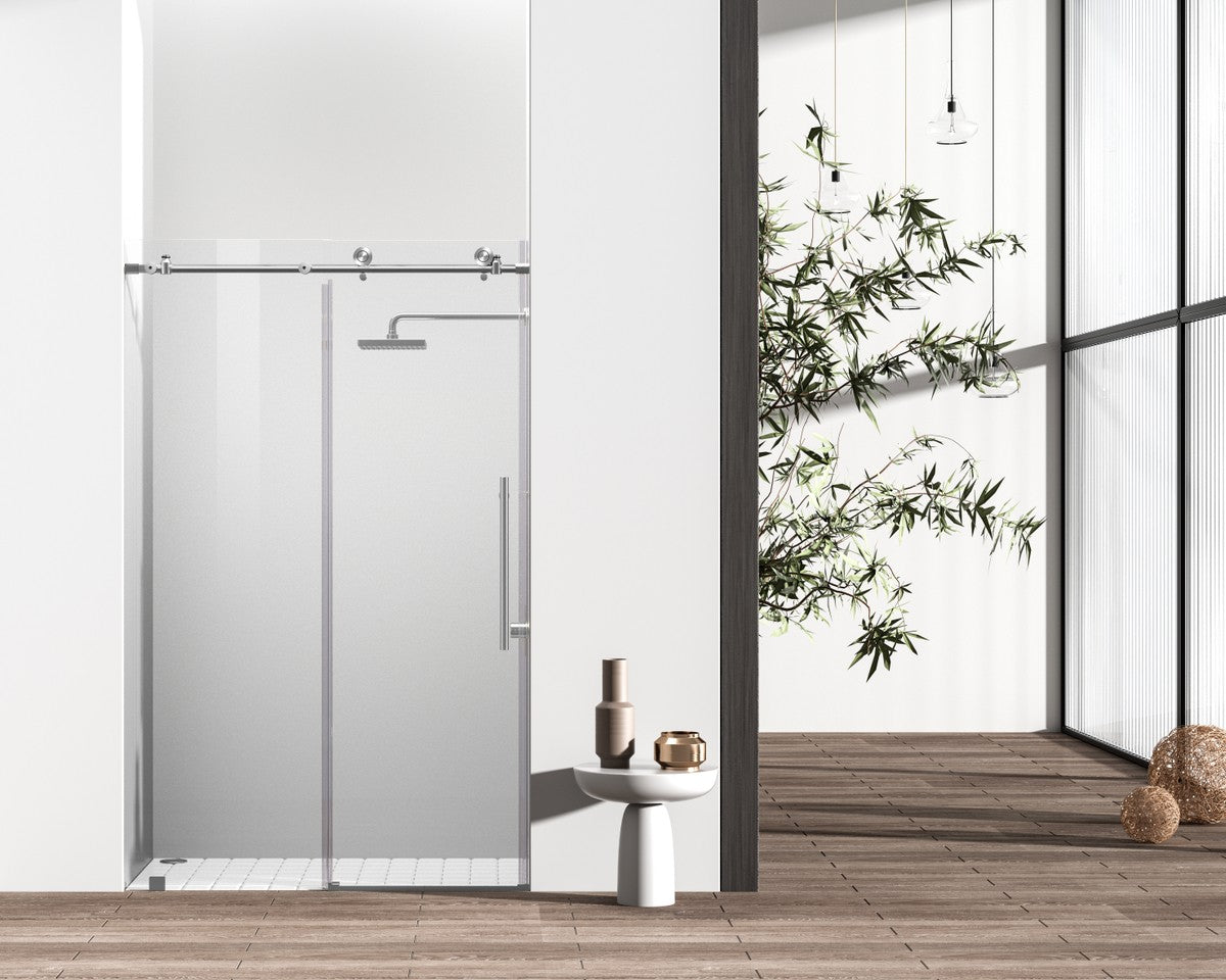 Elegant Lighting - SD101-4876BNK - Shower Door - Raleigh - Brushed Nickel