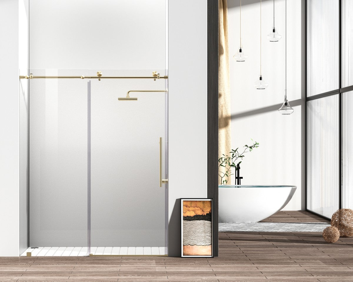 Elegant Lighting - SD101-6076BGD - Shower Door - Raleigh - Brushed Gold