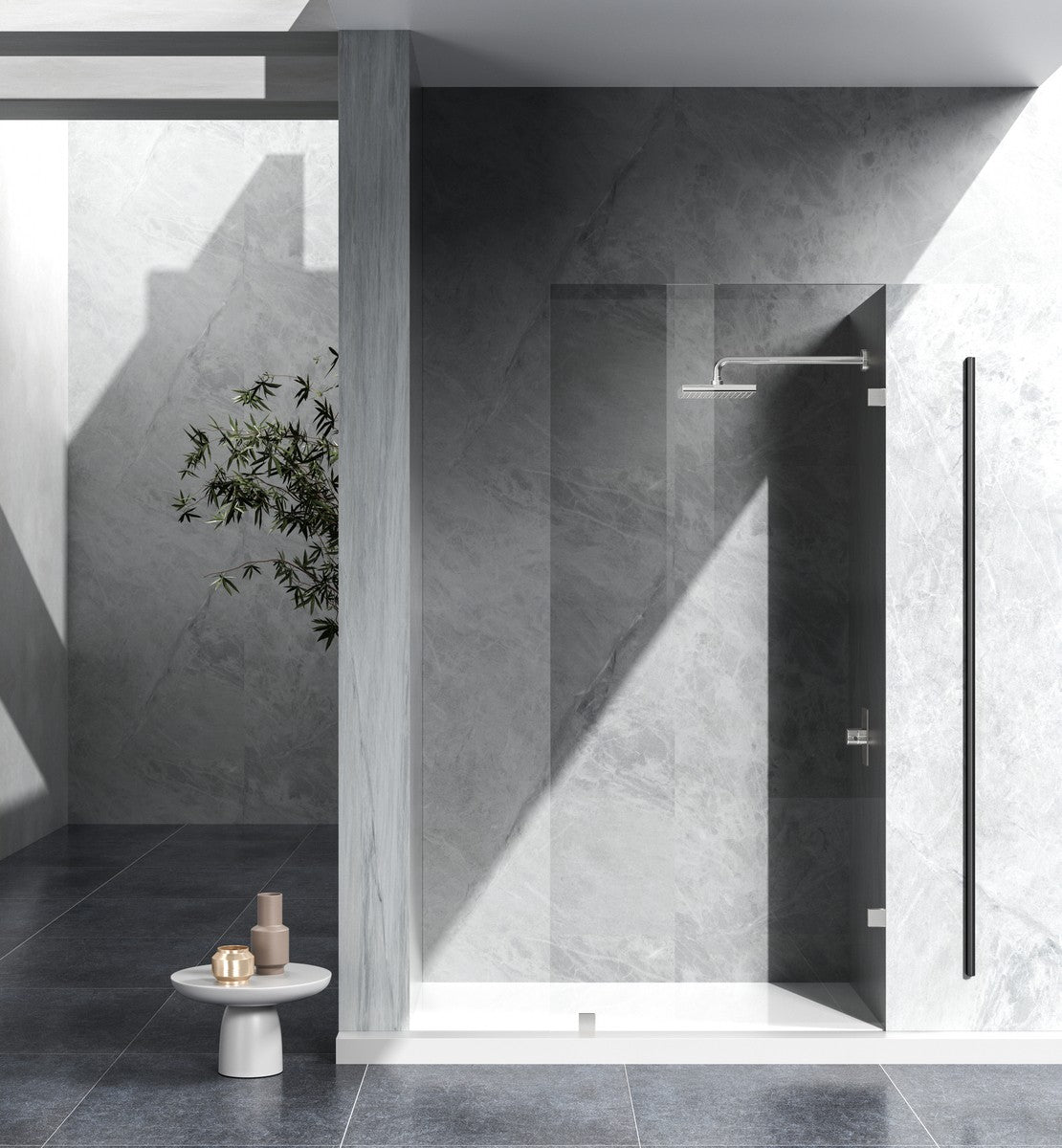 Elegant Lighting - SD155-3578BNK - Shower Door - Laredo - Brushed Nickel