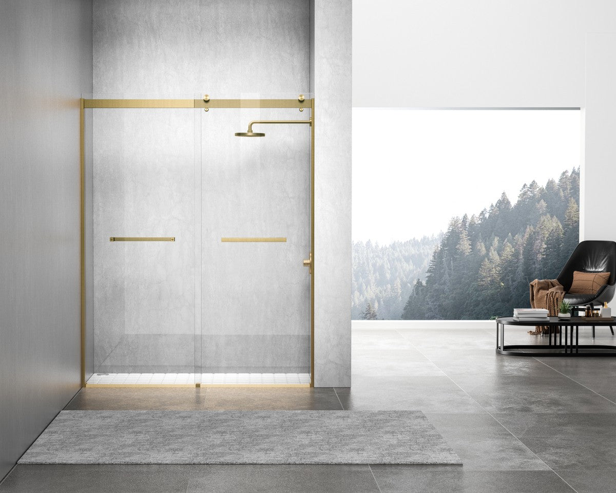 Elegant Lighting - SD202-6076BGD - Shower Door - Hamilton - Brushed Gold