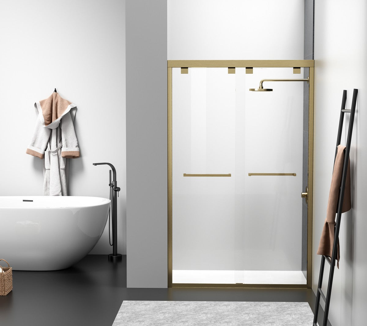 Elegant Lighting - SD303-4876BGD - Shower Door - Warren - Brushed Gold