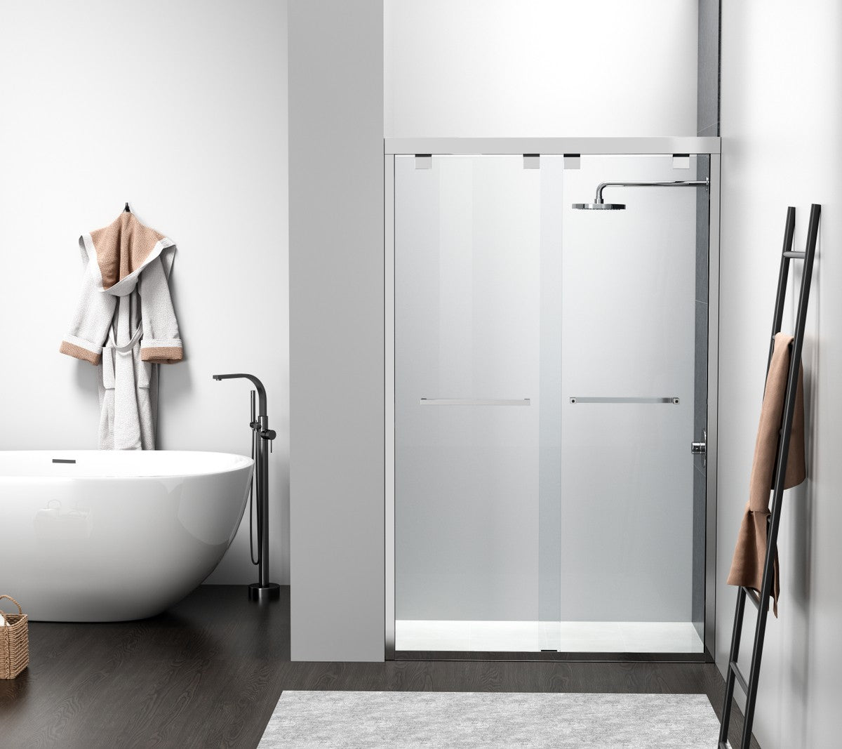 Elegant Lighting - SD303-4876PCH - Shower Door - Warren - Polished Chrome