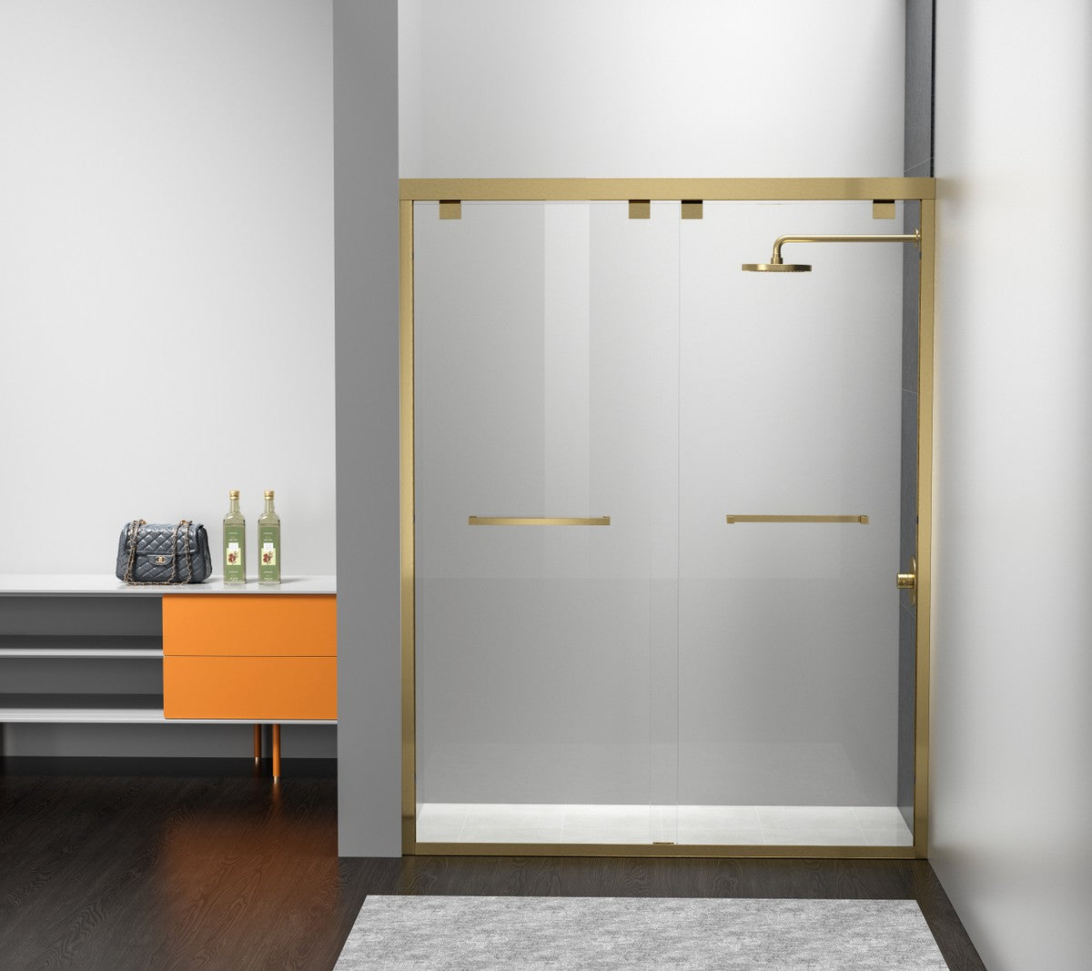 Elegant Lighting - SD303-6076BGD - Shower Door - Warren - Brushed Gold