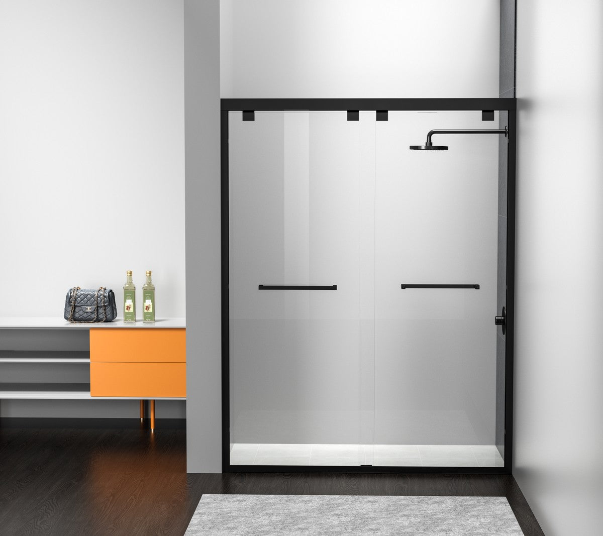 Elegant Lighting - SD303-6076MBK - Shower Door - Warren - Matte Black