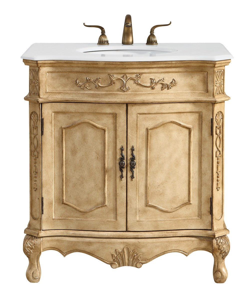 Elegant Lighting - VF10132AB-VW - Single Bathroom Vanity - Danville - Antique beige