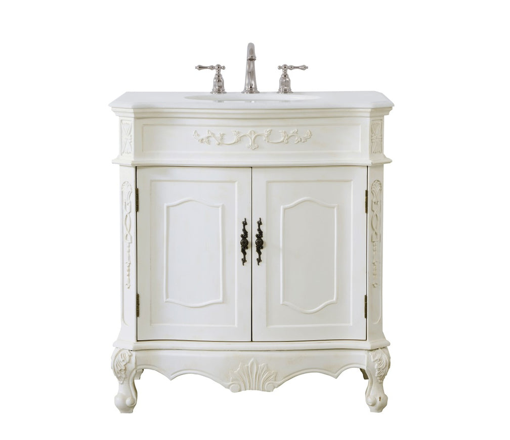Elegant Lighting - VF10132AW-VW - Single Bathroom Vanity - Danville - Antique white