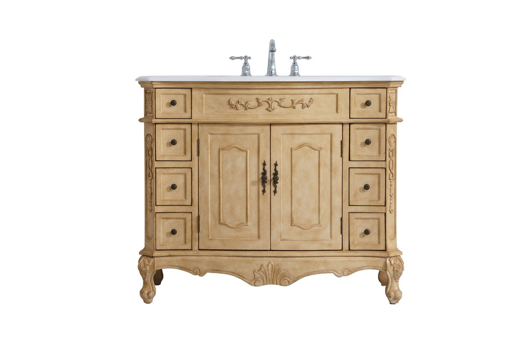 Elegant Lighting - VF10142AB-VW - Single Bathroom Vanity - Danville - Antique beige