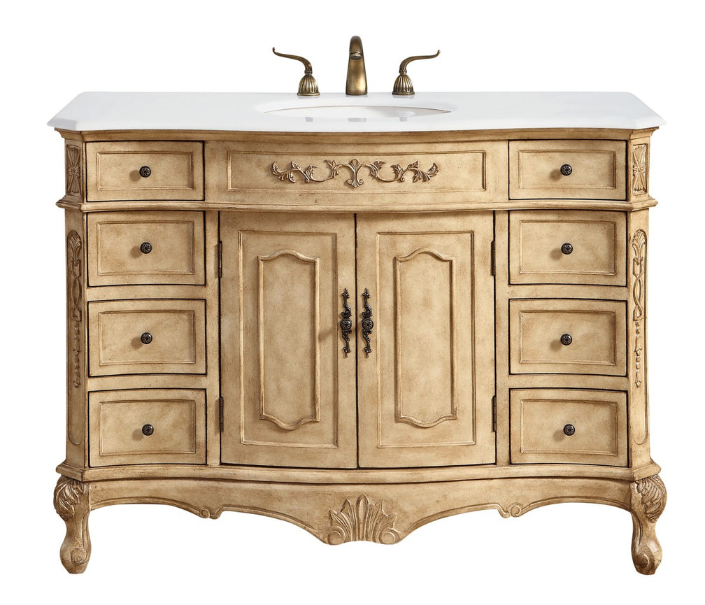 Elegant Lighting - VF10148AB-VW - Single Bathroom Vanity - Danville - Antique beige