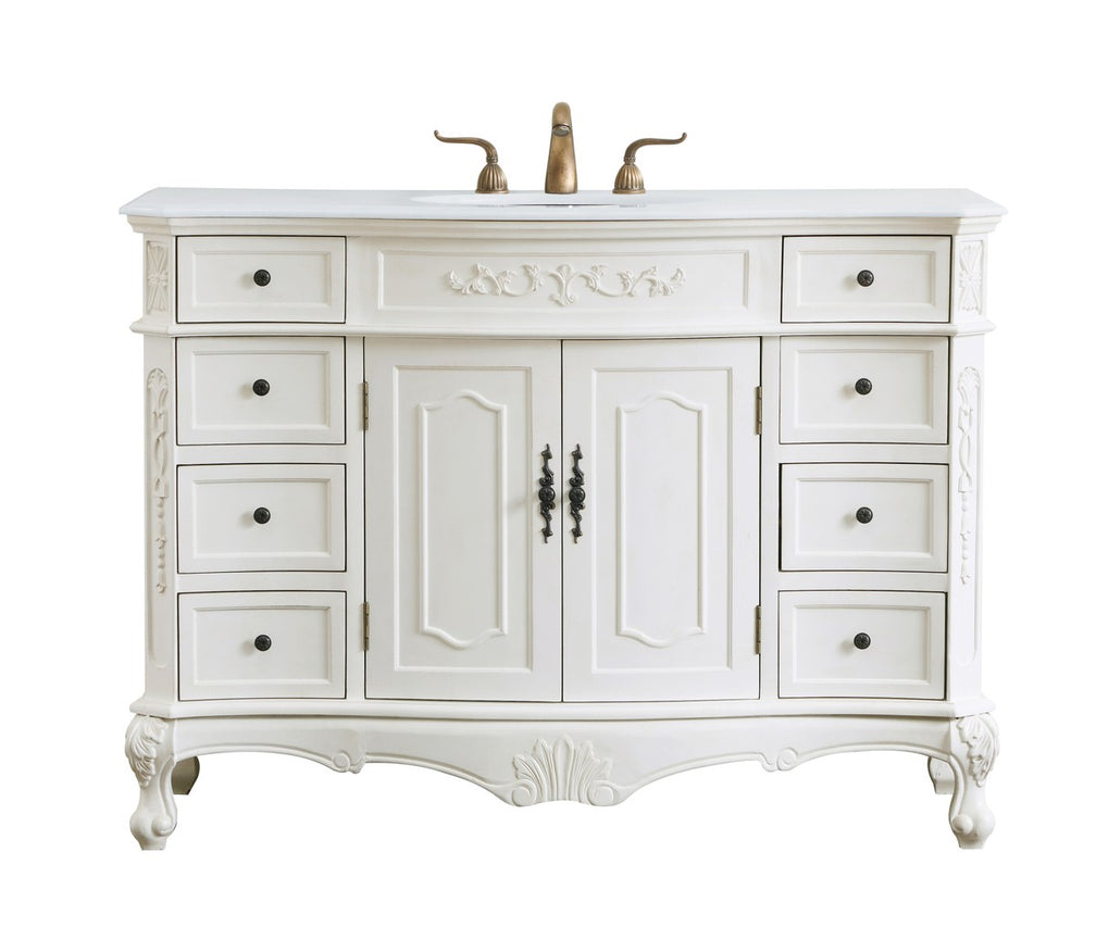 Elegant Lighting - VF10148AW-VW - Single Bathroom Vanity - Danville - Antique white