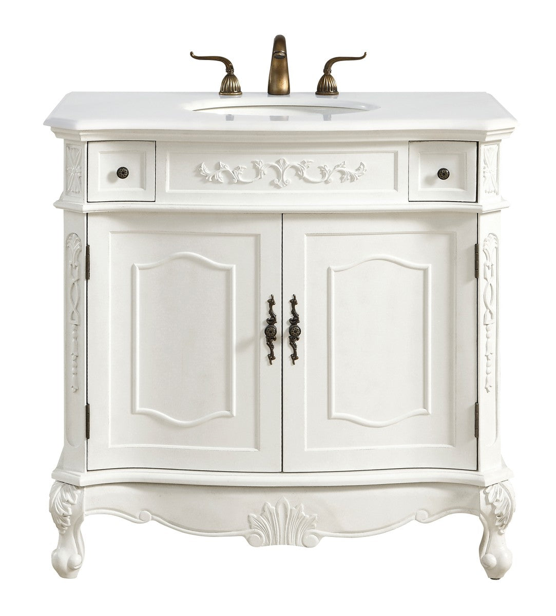 Elegant Lighting - VF10636AW-VW - Single Bathroom Vanity - Danville - Antique White