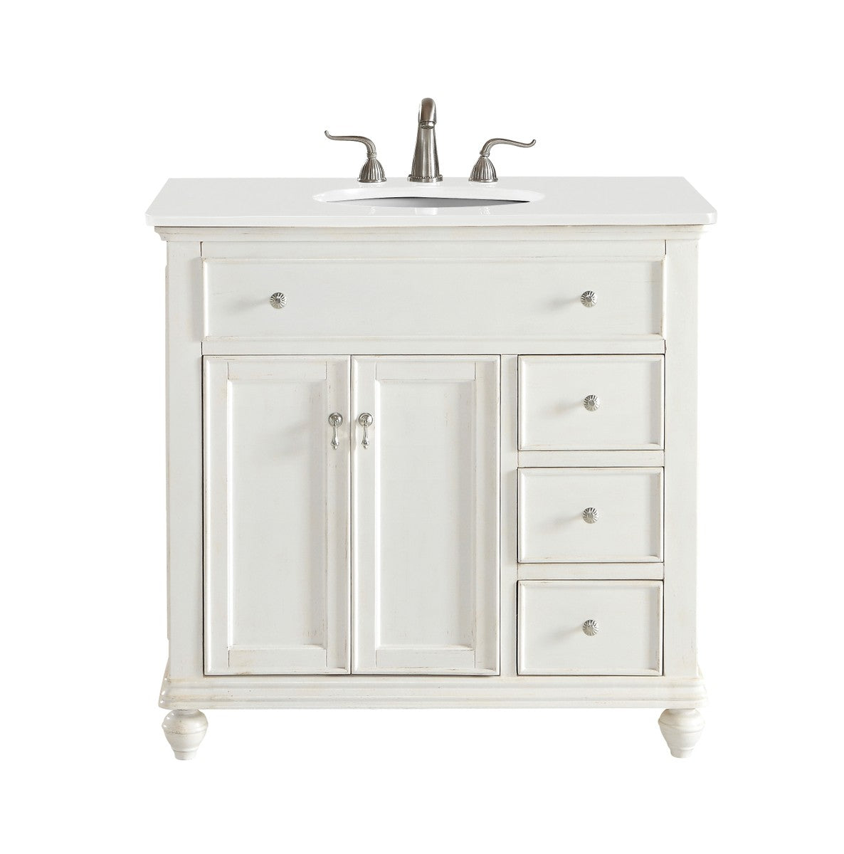 Elegant Lighting - VF12336AW-VW - Single Bathroom Vanity - Otto - Antique White