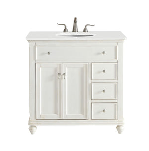 Elegant Lighting - VF12336AW-VW - Single Bathroom Vanity - Otto - Antique White