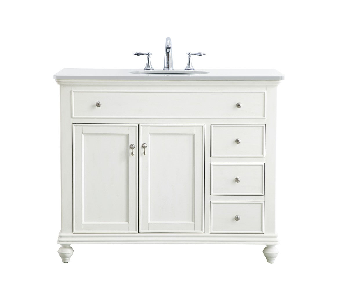 Elegant Lighting - VF12342AW-VW - Single Bathroom Vanity - Otto - Antique White