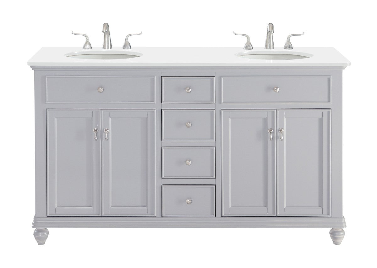 Elegant Lighting - VF12360DGR-VW - Double Bathroom Vanity - Otto - Grey