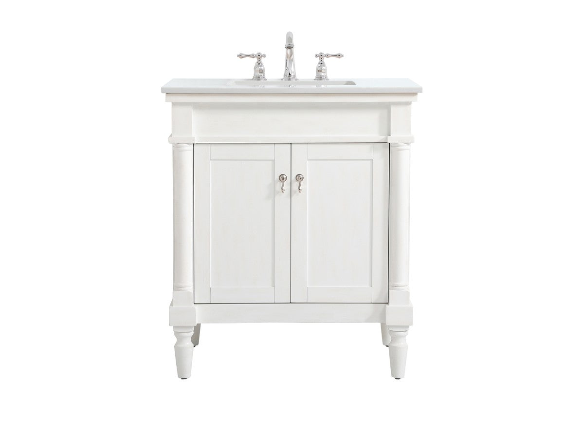 Elegant Lighting - VF13030AW-VW - Single Bathroom Vanity - Lexington - Antique White