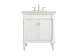 Elegant Lighting - VF13030AW-VW - Single Bathroom Vanity - Lexington - Antique White