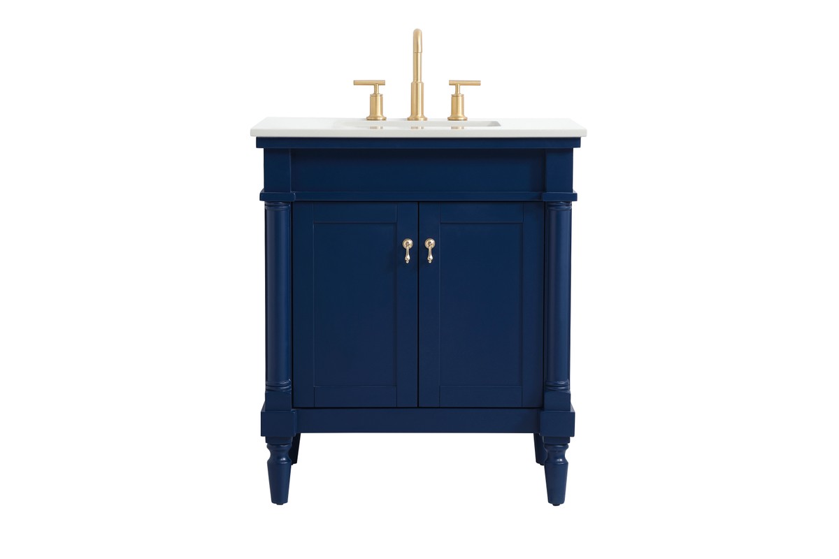 Elegant Lighting - VF13030BL-VW - Single Bathroom Vanity - Lexington - Blue