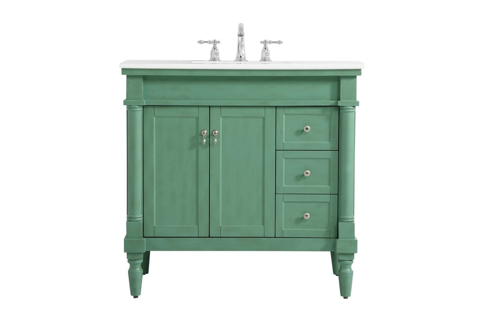 Elegant Lighting - VF13036VM-VW - Single Bathroom Vanity - Lexington - Vintage mint