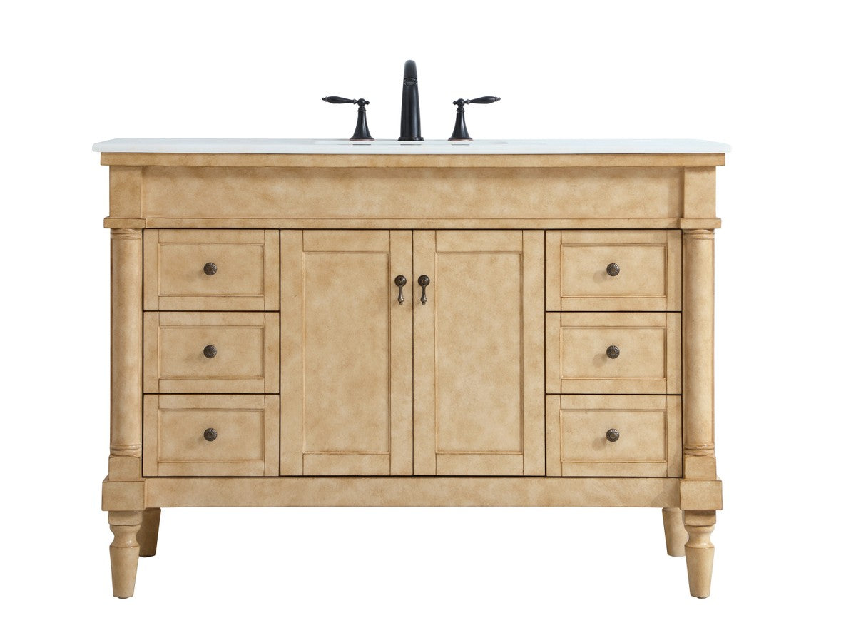 Elegant Lighting - VF13048AB-VW - Single Bathroom Vanity - Lexington - Antique Beige