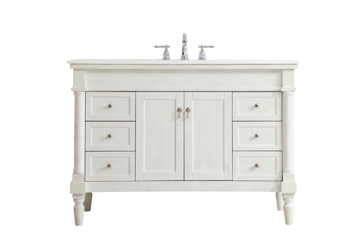 Elegant Lighting - VF13048AW-VW - Single Bathroom Vanity - Lexington - Antique White