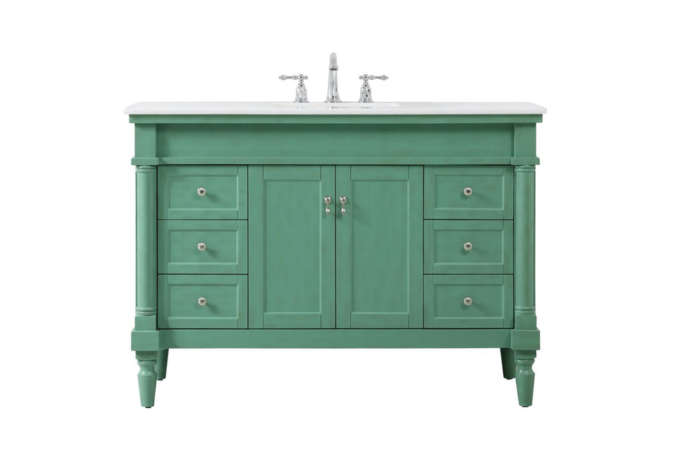 Elegant Lighting - VF13048VM-VW - Single Bathroom Vanity - Lexington - Vintage mint
