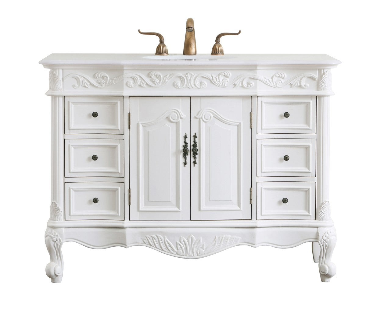 Elegant Lighting - VF38848AW-VW - Single Bathroom Vanity - Oakland - Antique White