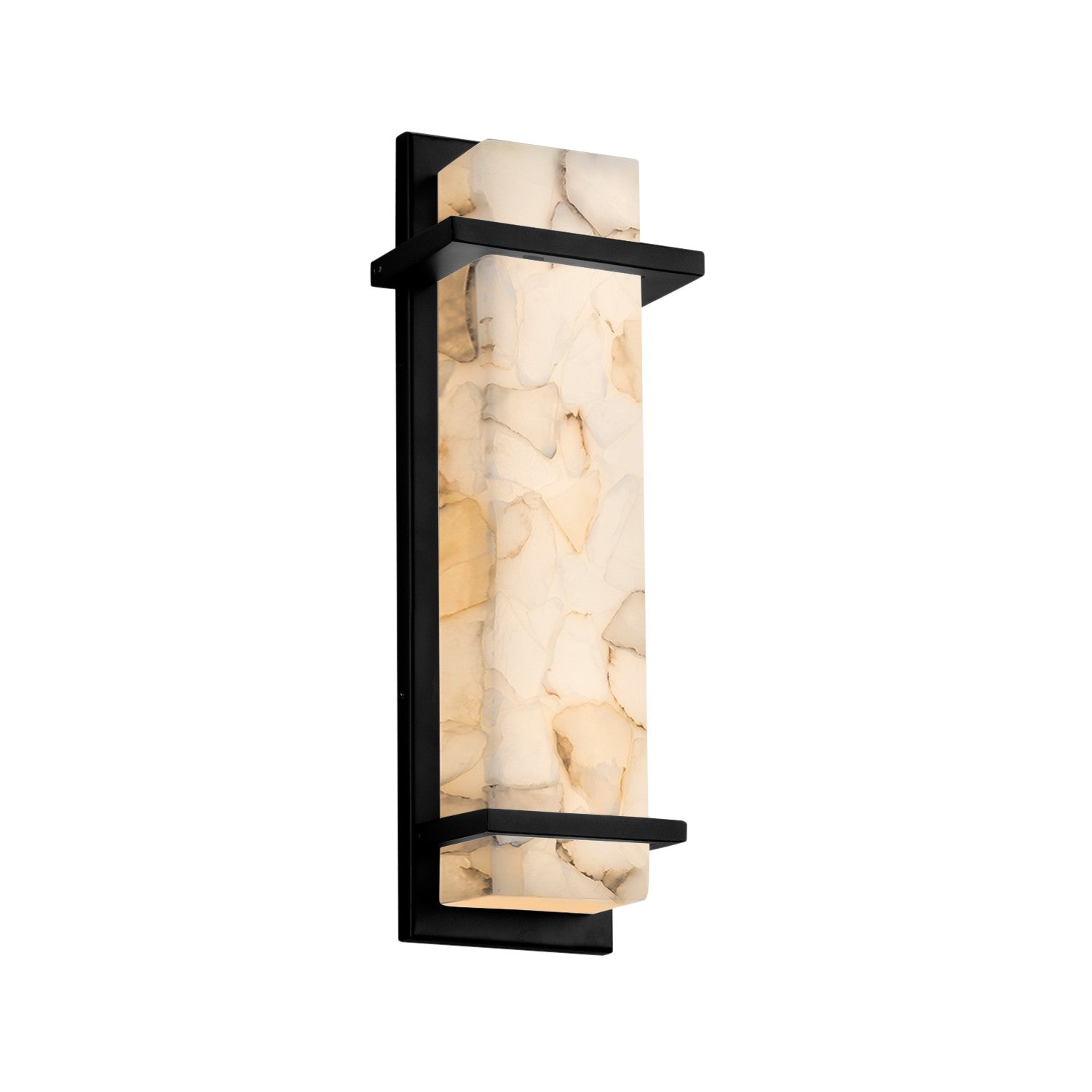 Justice Designs - ALR-7612W-MBLK - LED Outdoor Wall Sconce - Alabaster Rocks - Matte Black