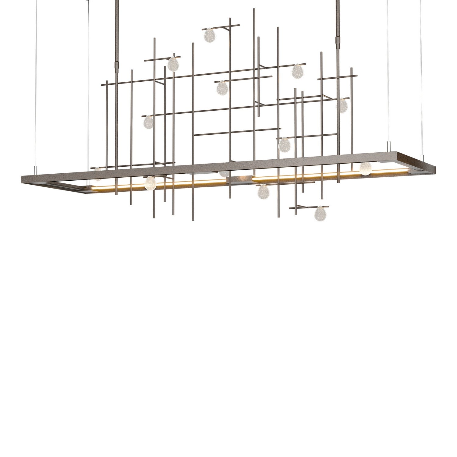 Hubbardton Forge - 139752-LED-LONG-14-YG0500 - Spring LED Pendant - Four Seasons - Oil Rubbed Bronze