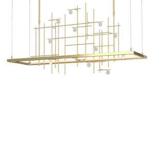 Hubbardton Forge - 139752-LED-LONG-86-YG0500 - LED Pendant - Four Seasons - Modern Brass