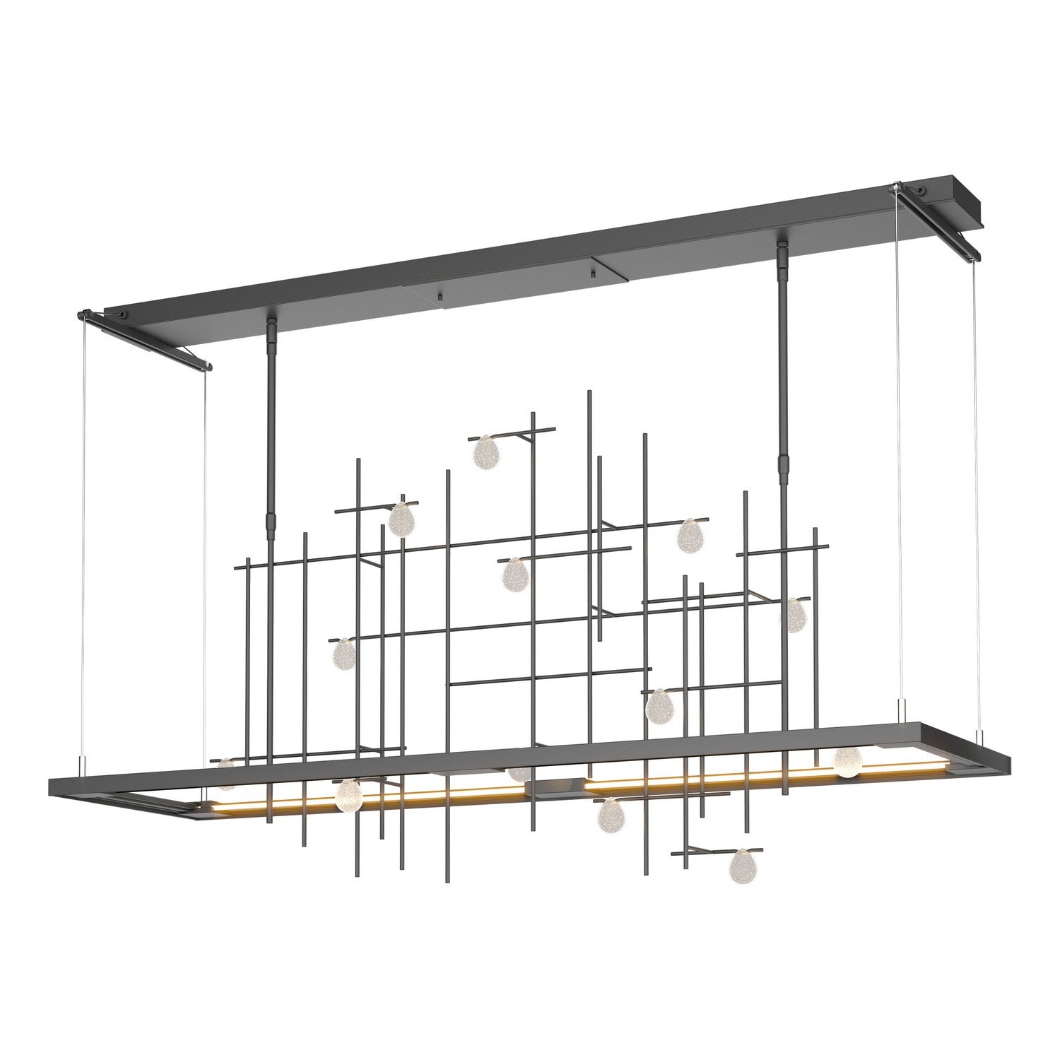 Hubbardton Forge - 139752-LED-STND-10-YG0500 - Spring LED Pendant - Four Seasons - Black