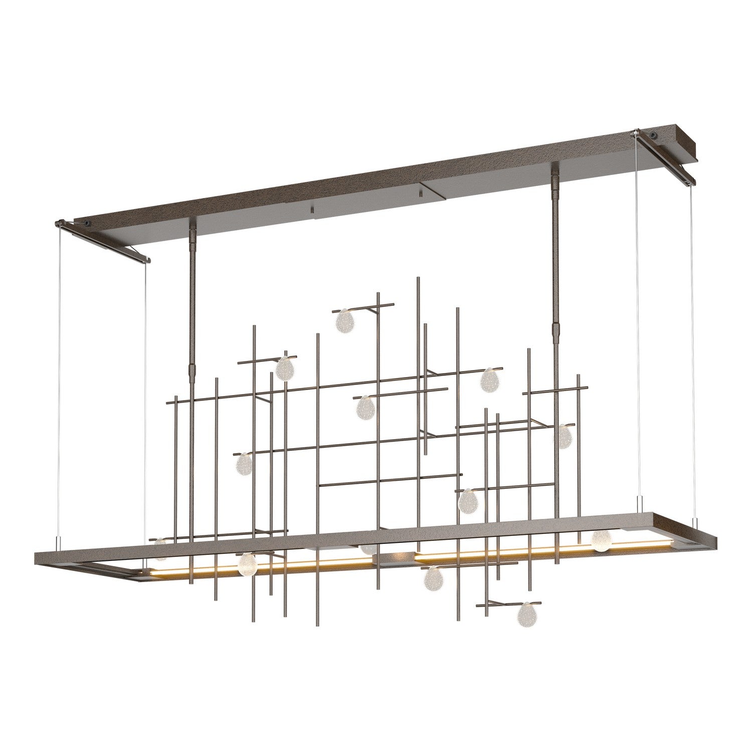 Hubbardton Forge - 139752-LED-STND-14-YG0500 - Spring LED Pendant - Four Seasons - Oil Rubbed Bronze